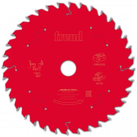 Lame pour scie circulaire portative sans fil freud - ø165 1,45/1 al20 z36 ba 15° - f03fs10053 -fr07w011hc