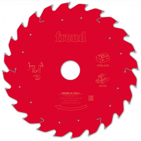 Lame pour scie circulaire portative sans fil freud - ø210 1,7/1,2 al30 z24 ba 25° - f03fs10068 -fr15w001tc