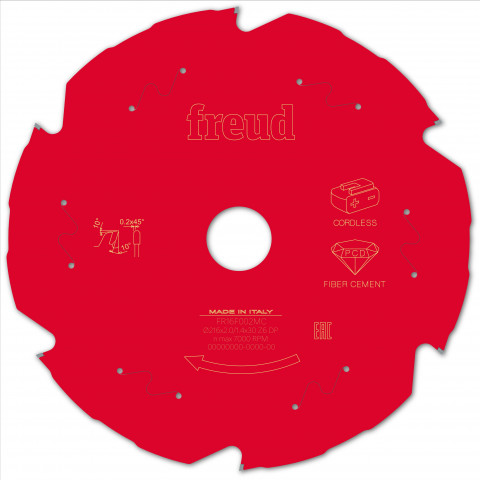 Lame diamant pour scie circulaire portative sans fil freud - ø216 2/1,4 al30 z6 td 10° - f03fs10098 -fr16f002mc