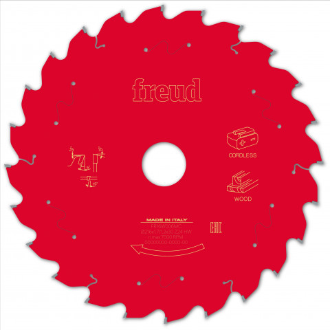 Lame pour scie circulaire portative sans fil freud - ø216 1,7/1,2 al30 z24 ba 5° - f03fs10061 -fr16w006mc