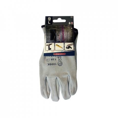Gants de protection cuir de vachette eurotechnique 1100 (lot de 10 paires de gants) Taille au choix