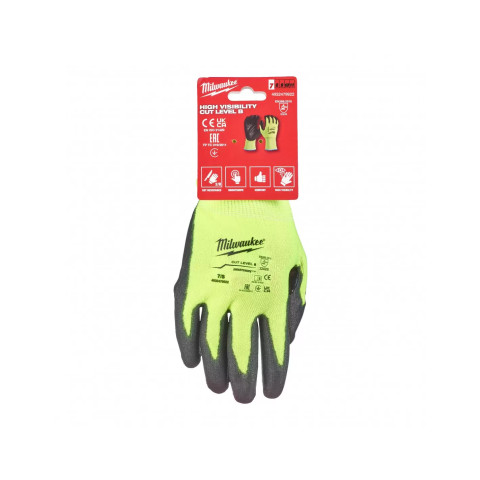 Gants haute-visibilité anti-coupures niveau 2/b taille 8/m | 4932479922 - milwaukee