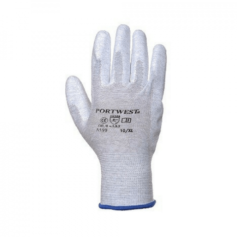 Gants antistatiques portwest paume enduit pu a199