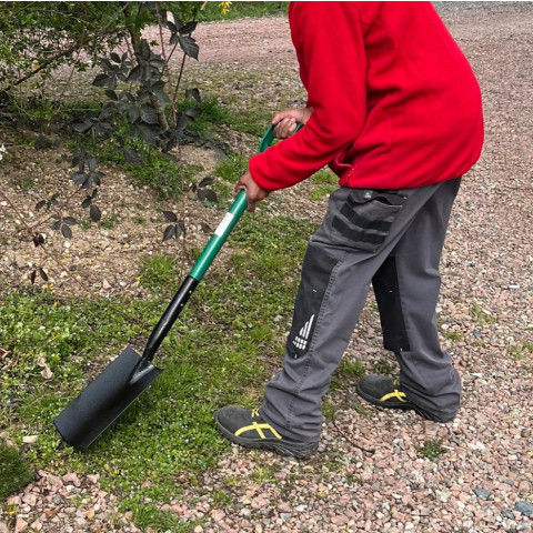 Garden bêche compacte et légère avec poignée antidérapante outil de jardinage