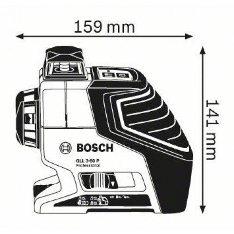 Laser 3 plans BOSCH GLL 3-80P livré en carton 0601063305C