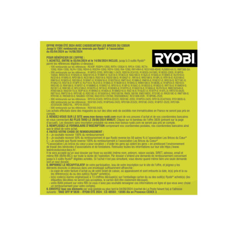 Gonfleur ryobi 4v usb lithium - 6,9 bars - 1 batterie 2,0ah - ri4-120g