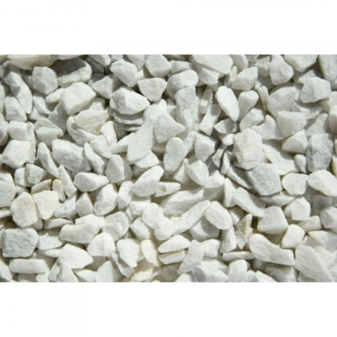 Gravier marbre blanc carrare 9/12-sac 25 kg - blanc