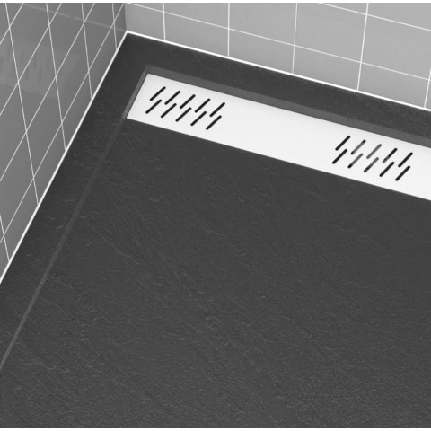 Grille linéaire en aluminium 69.5x11x0.2cm pour receveur - GRID LINE - MOON Aurlane - Couleur au choix