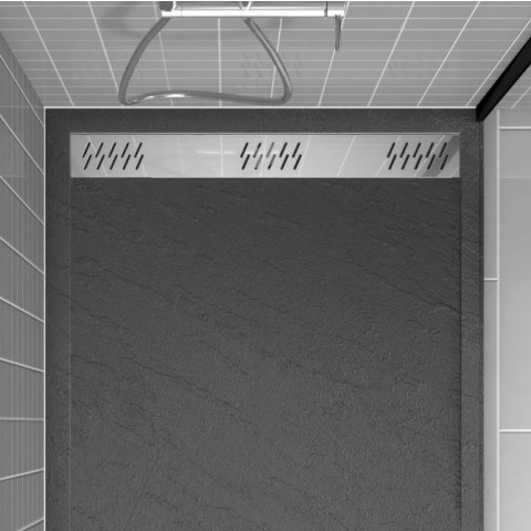 Grille linéaire en aluminium 79.5x11x0.2cm pour receveur - GRID LINE - MOON Aurlane - Couleur au choix