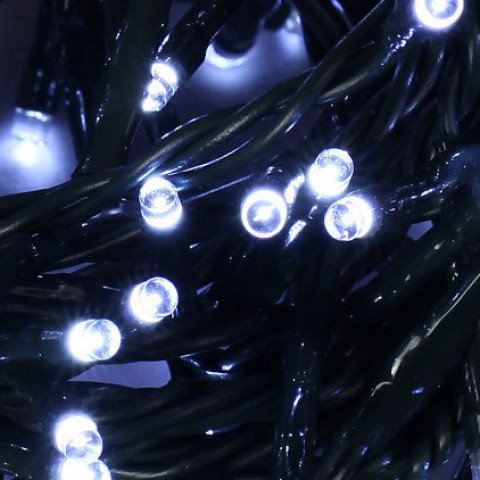 Guirlande solaire blanche 200 leds 20 m codico
