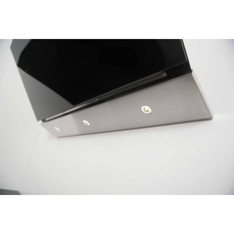 Cata & can roca hotte décorative inclinée dalia black 90cm noire