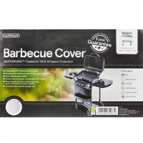 Housse barbecue 122x90cm renforcée grise