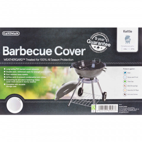 Housse barbecue rond renforcée grise