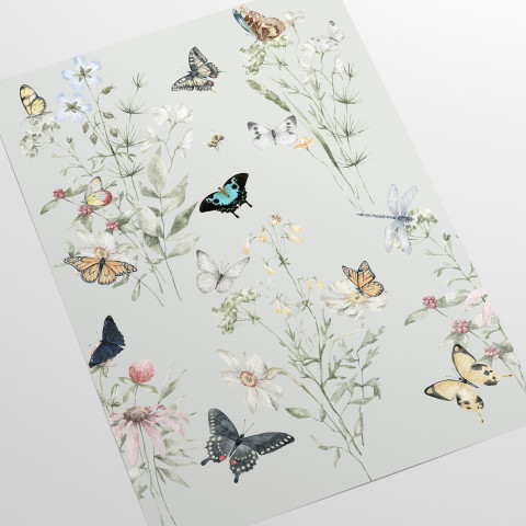 Papier peint papillons - FARFALLE NURSERY++
