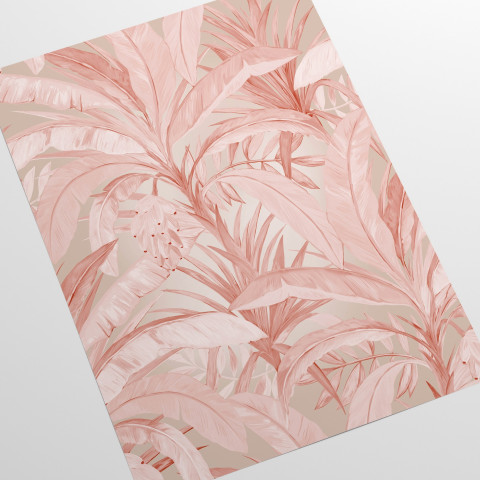 Papier peint rose jungle tropicale - FORESTA BRONZO++