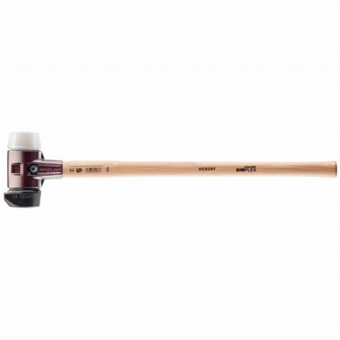 Marteau de frappeur HALDER SIMPLEX Caoutchouc chargé avec pied intégré / superplastique avec boîtier en fonte malléable, manche en bois hickory de haute qualité - D=60 mm - 3027.261