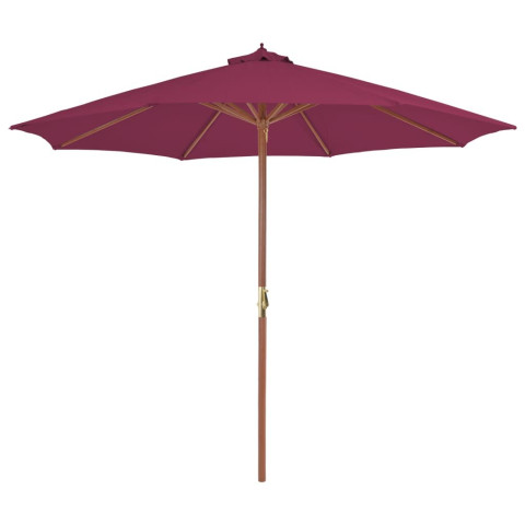 Parasol d'extérieur avec mât en bois 300 cm - Couleur au choix