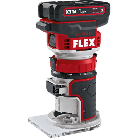 Affleureuse et défonceuse CER 18.0-EC C sur batterie - 18 V - FLEX - 531634