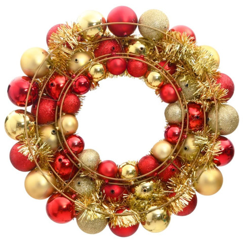 Couronne de Noël 45 cm polystyrène - Couleur au choix