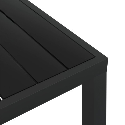 Table de jardin Noir Aluminium et WPC - Dimension au choix