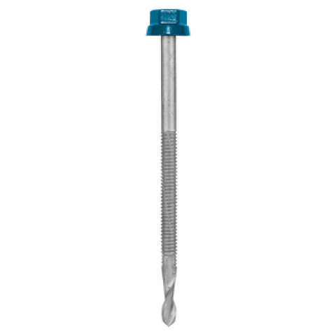 Vis autoperceuse ETANCO Zacrospiral - Ø 6.3x90 mm - Tête hexagonale 12 - Sachet de 100 - Ral 9010 - 551910001