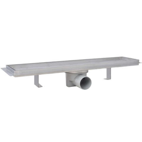 vidaXL Drain de douche linéaire 530 x 140 mm Acier inoxydable