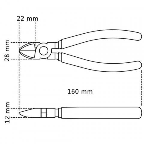 Beta Tools pinces coupantes diagonale 1082 160 mm 010820006