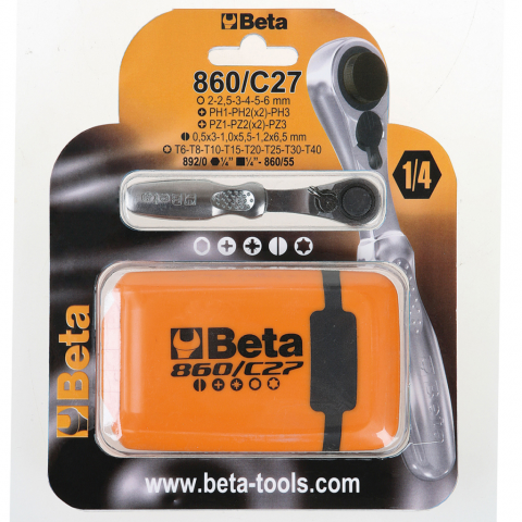 Beta Tools 27 embouts de tournevis et cliquet 860/C27 008600880
