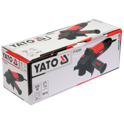 YATO Meuleuse d'angle 850 W 125 mm en métal YT-82094