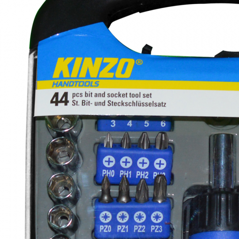 Kinzo Coffret 44 pièces Jeu de Douilles Et Embouts