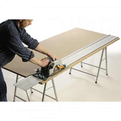 wolfcraft Wolfcraft Ensemble d'extension de rail guidage Aluminium 115 x 22 cm
