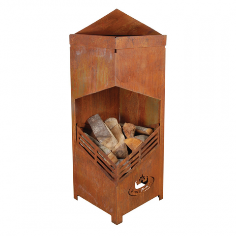 Esschert Design Cheminée d'extérieur carrée M FF144