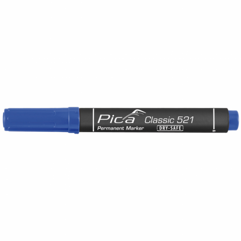 Pica marqueur permanent dry-safe classic 2-6 mm pointe biseautée bleu