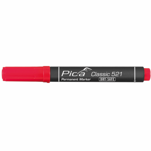 Pica marqueur permanent dry-safe classic 2-6 mm pointe biseautée rouge