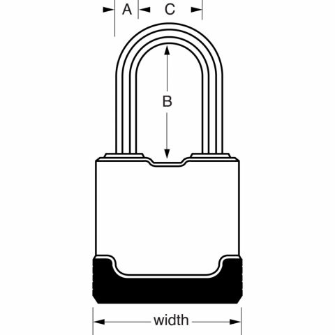 Master lock cadenas excell acier laminé 49 mm m115eurdlf