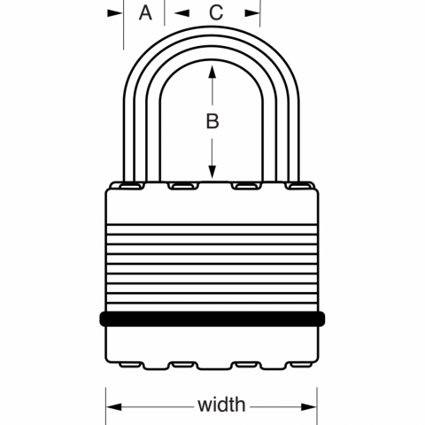 Master lock cadenas excell 2 pcs acier laminé 45 mm m1eurt