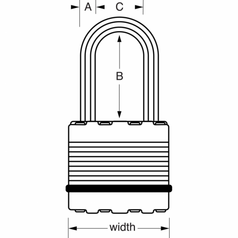 Master lock cadenas excell acier laminé 45 mm m1eurdlf