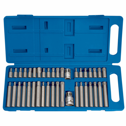 Draper tools jeu d'embout hexagonal, torx et cannelé 40 pièces tx-star 33323