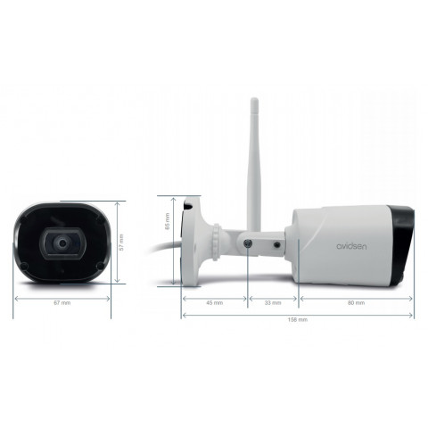 Caméra extérieure ip wifi 1080p vision nocturne à 25 m détection mouvement
