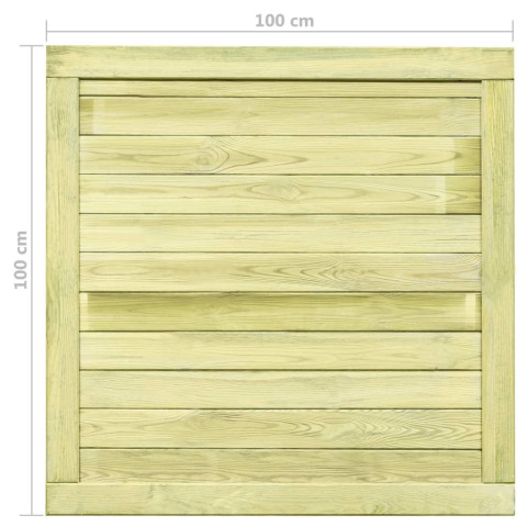 Portail de jardin Bois de pin imprégné 100 x 100 cm