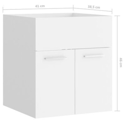 Armoire d'évier blanc 41x38,5x46 cm aggloméré
