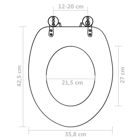 Siège de toilette avec Couvercle MDF Design simple Marron