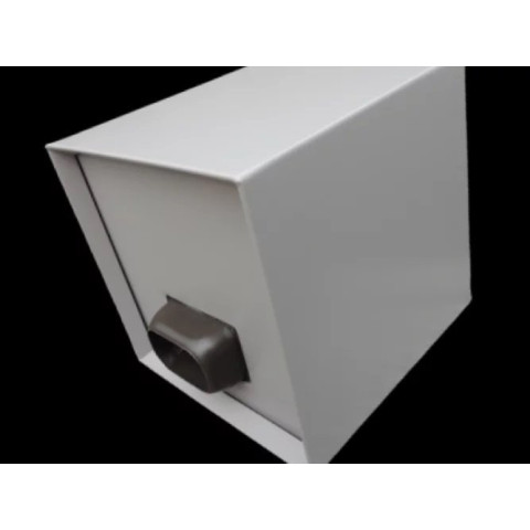 Boite à eau alu 400x400x400 - RAL 7036 Gris Platine