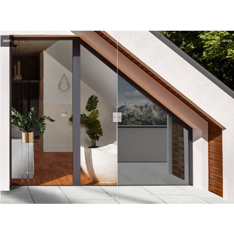 Film Effet Miroir Sans Tain Argent Moyen - Efficacité et Luminosité - largeur & longueur au choix