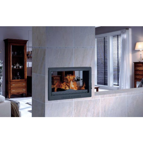 Ferlux foyer en fonte 830 17,5kw vitrage double face