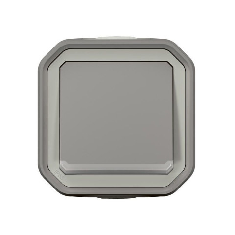 Interrupteur ou va-et-vient lumineux plexo complet saillie - gris (070006)