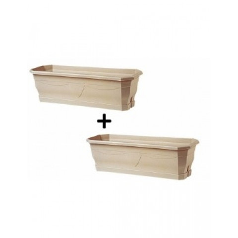 Jardinière millesia 50x18x15cm chapelu - lot de 2 - coloris au choix