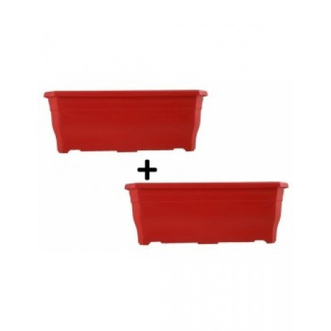 Jardinière millesia 50x18x15cm chapelu - lot de 2 - coloris au choix
