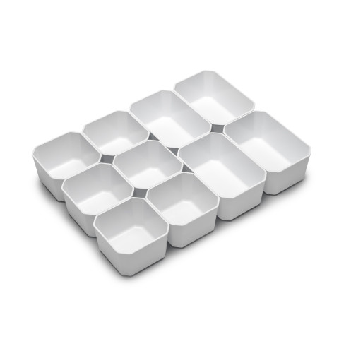10 Cubes organisateurs Tidy, plastique - Coloris au choix