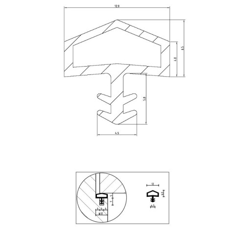 Joint de porte intérieure sur dormant en PVC - Rainure 4 mm - Rouleaux 150 m - Transparent - KISO - S 0680 TRANSP